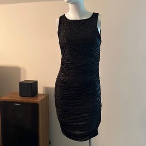Forever 21 Black and Silver Animal Print Bodycon Dress